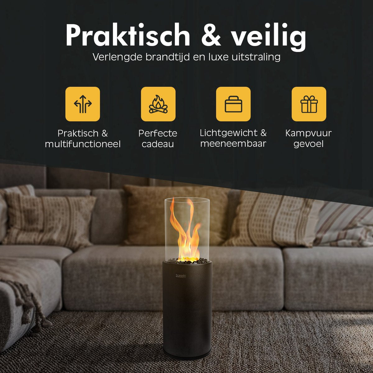 Saroda Tafelhaard - 80CM - Zwart - XXL - veiligheid