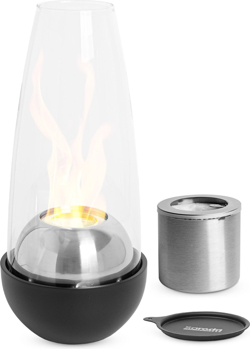 Saroda Tafelhaard Lang - Zwart - wit achtergrond