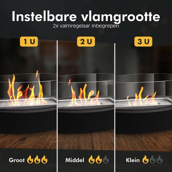 Saroda Tafelhaard - Ovaal - Zwart - branduren