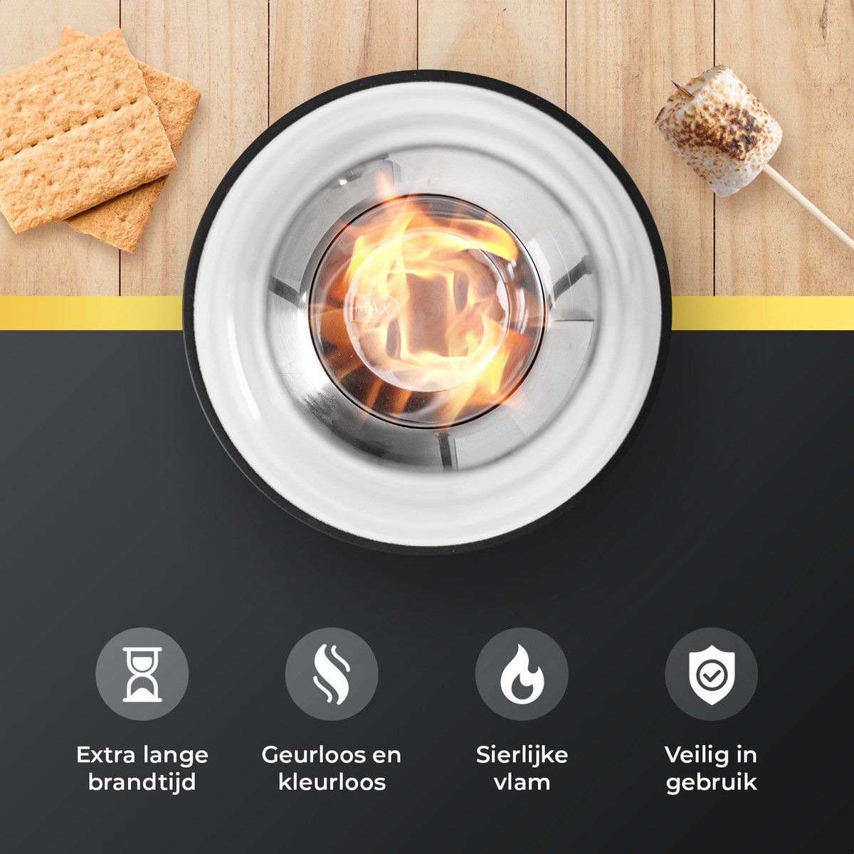 Saroda Tafelhaard Lang - Zwart - eten