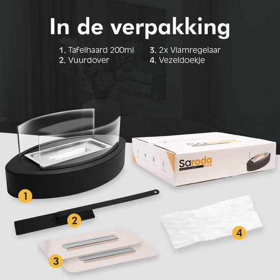 Saroda Tafelhaard - Ovaal - Zwart - informatie - verpakking