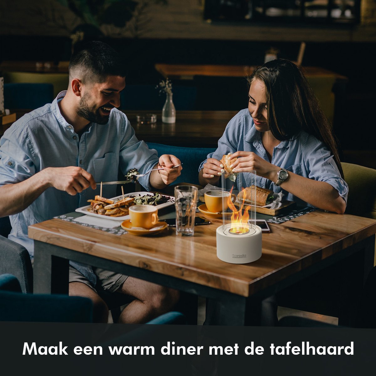 Saroda Tafelhaard - Tornadovlam - Wit - stel - eten