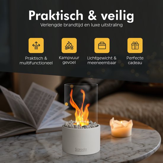 Saroda Tafelhaard - Wit - Rond - informatie - veiligheid