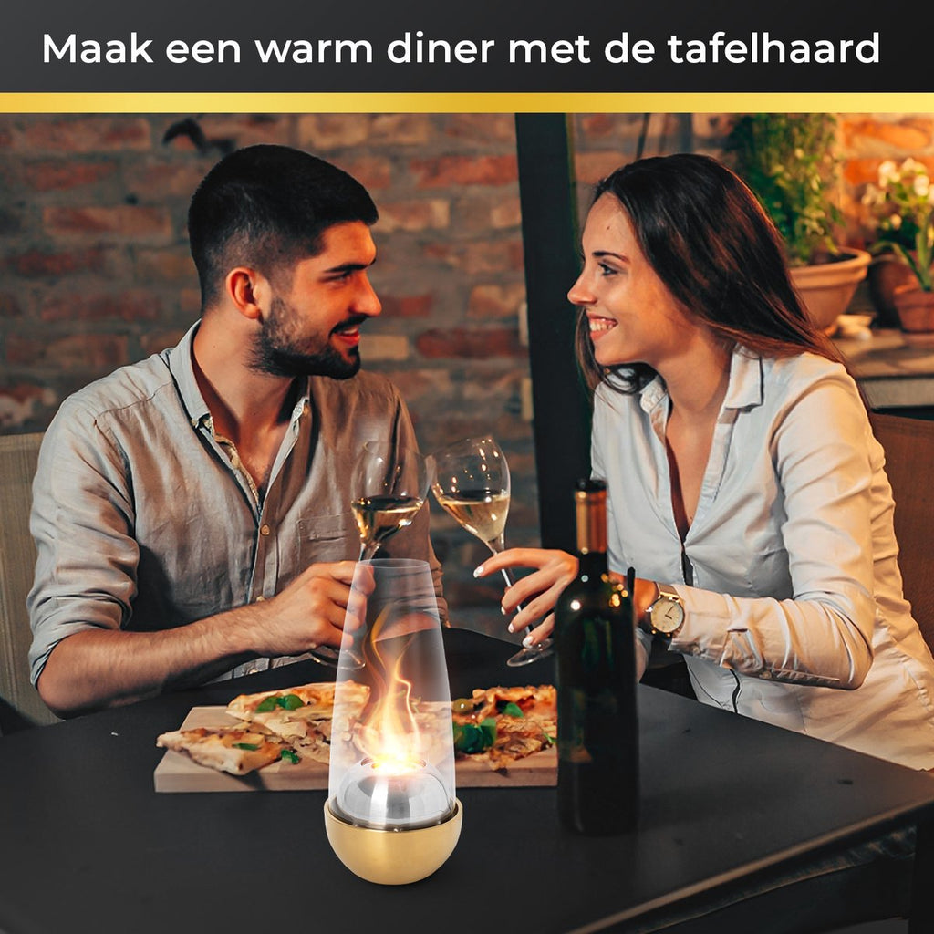 Tafelhaard-Lang-Goud-Man-Vrouw-Eten