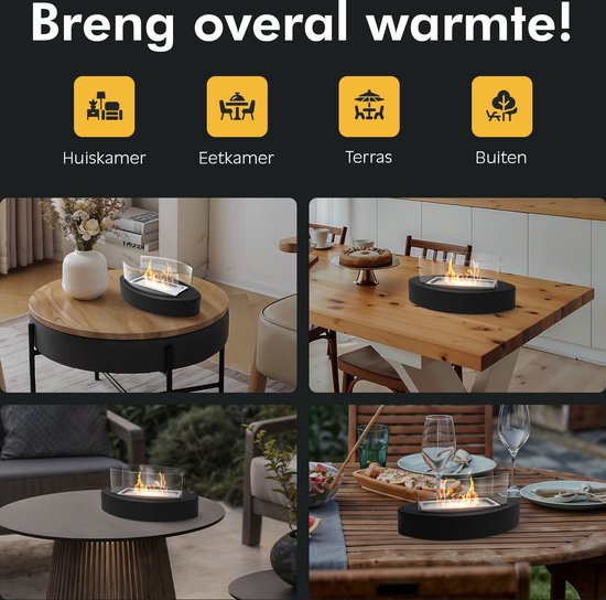 Saroda Tafelhaard - Ovaal - Zwart