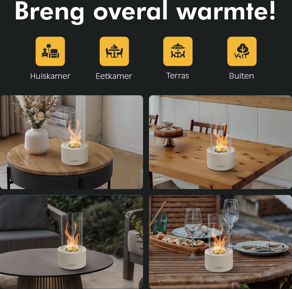 Saroda Tafelhaard - Tornadovlam - Wit - informatie - warmte