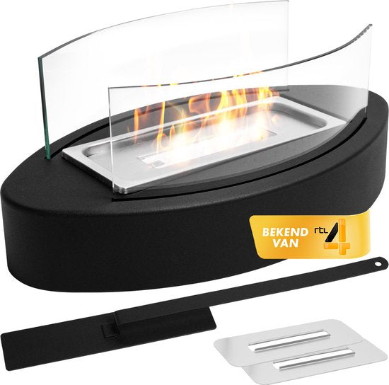 Saroda Tafelhaard - Ovaal - Zwart - wit achtergrond