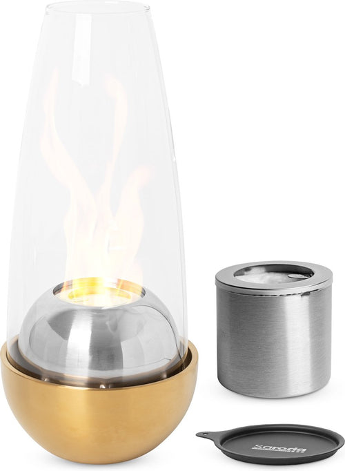 Tafelhaard-Lang-Goud-Witte achtergrond