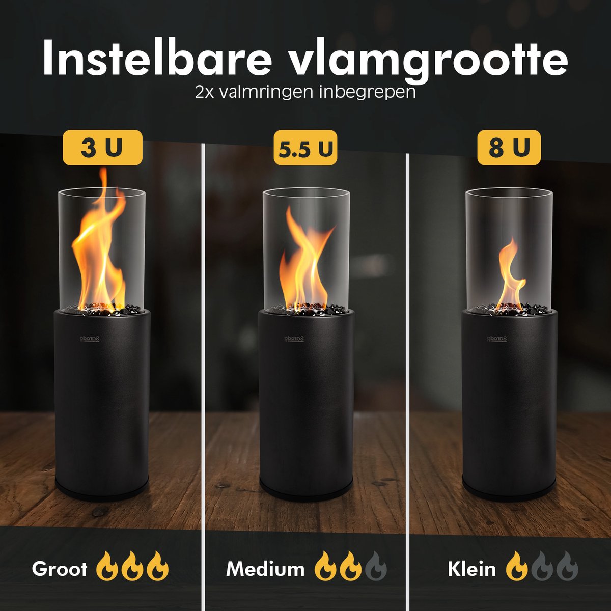 Saroda Tafelhaard - 80CM - Zwart - XXL - informatie